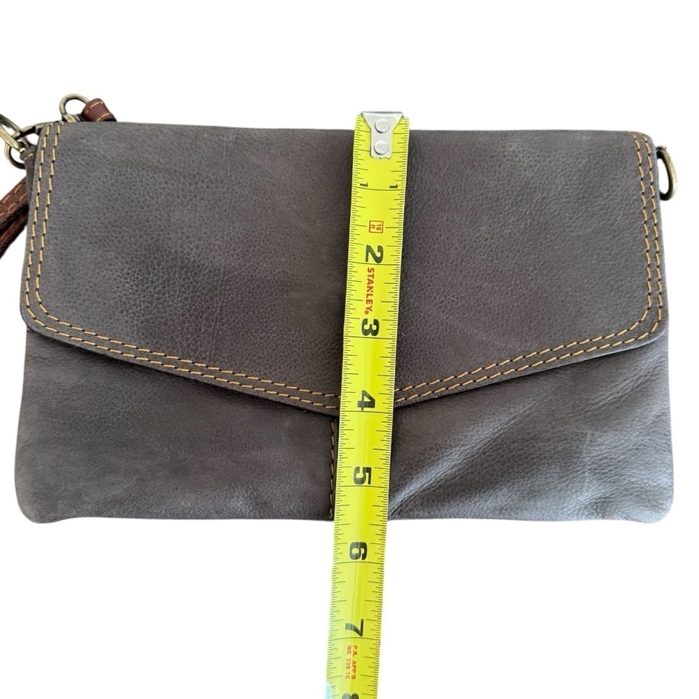 100% Toscana Genuine Leather Brown Handbag Wristlet Small Purse Italy - Picture 5 of 7